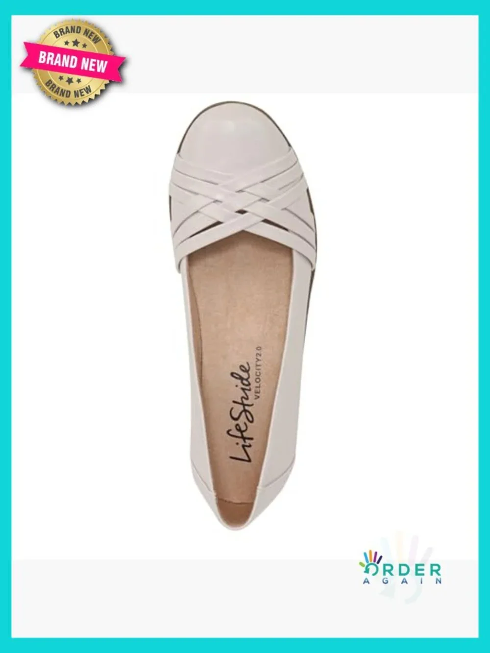 LifeStride Incredible Flat with Soft System Comfort Technology Faux Leather